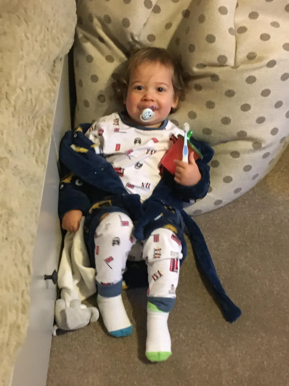 child with dummy