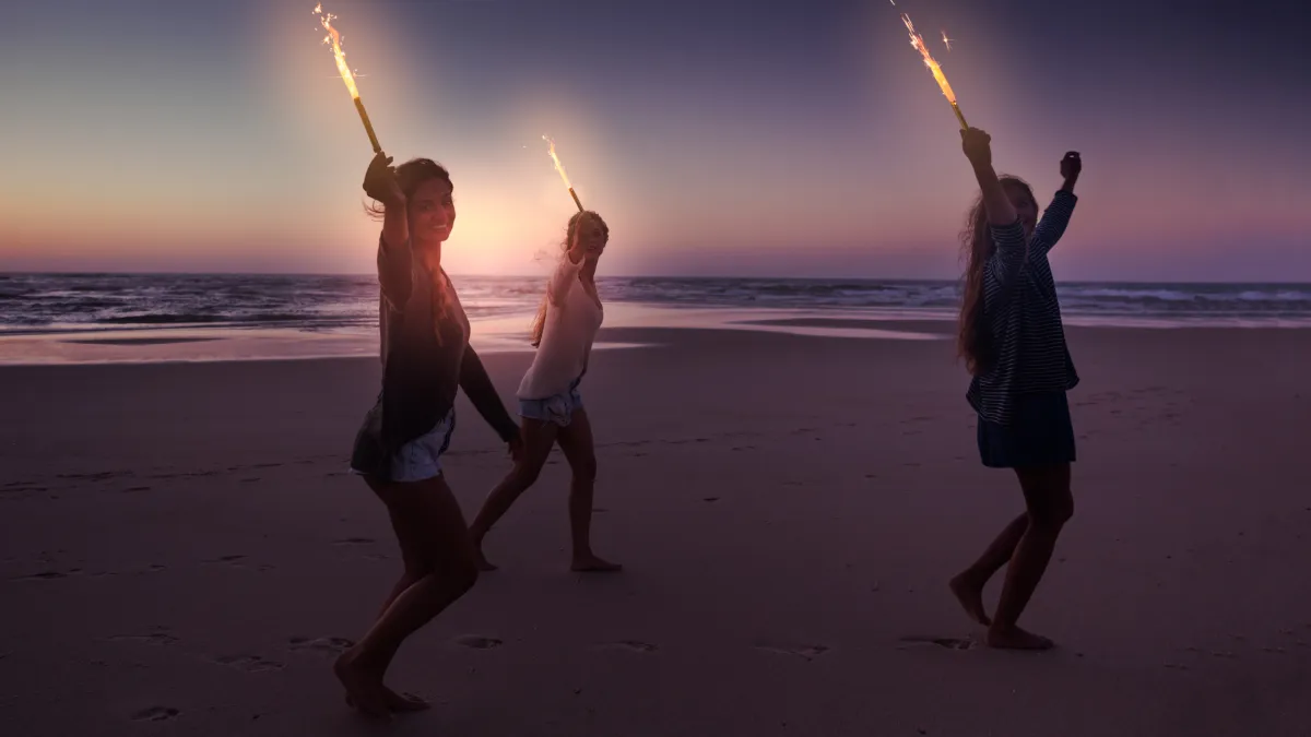 umbrellas on a beach