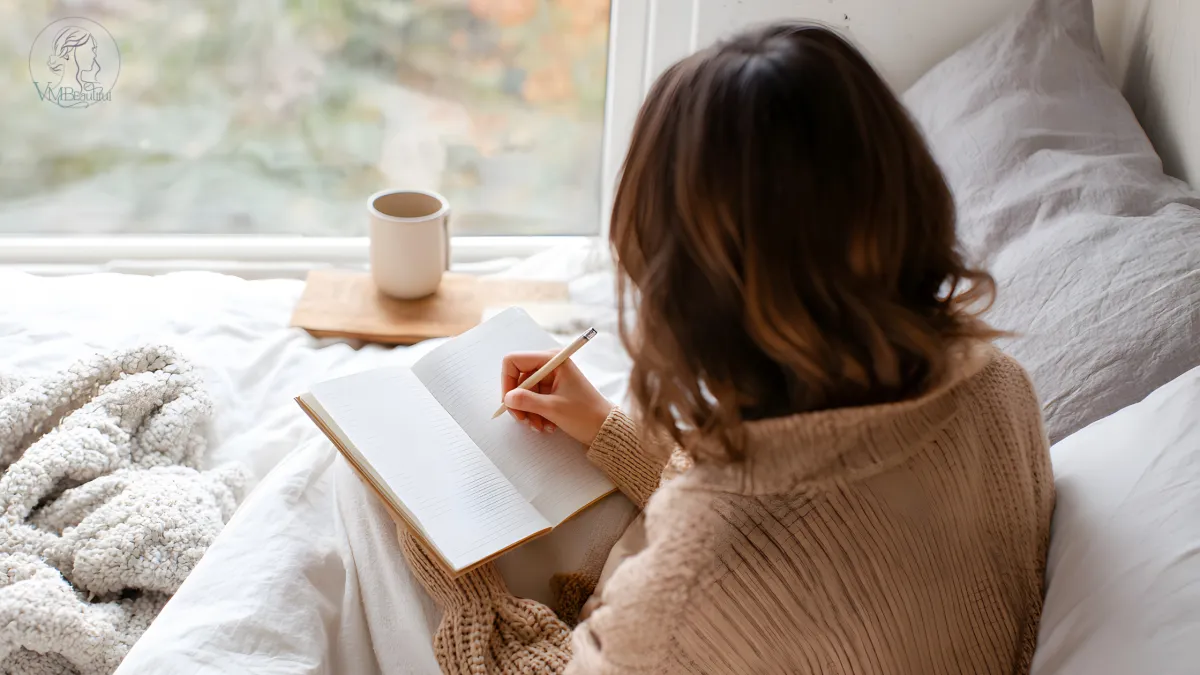 girl writing in journal