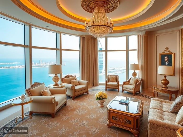 برج العرب: رفاهية بانورامية وإقامة لا تُنسى بخدمة الخادم الشخصي