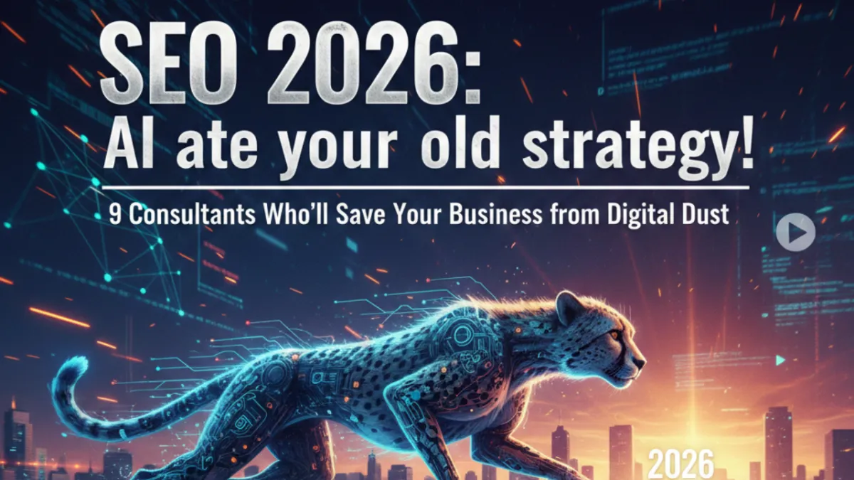 Top SEO optimization consultants for 2026 success featuring AI-driven strategies, R.A.P.I.D.™ SEO framework, and enterprise search growth planning.