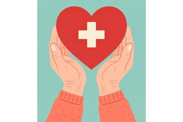 hands holding a heart indicating organ donation