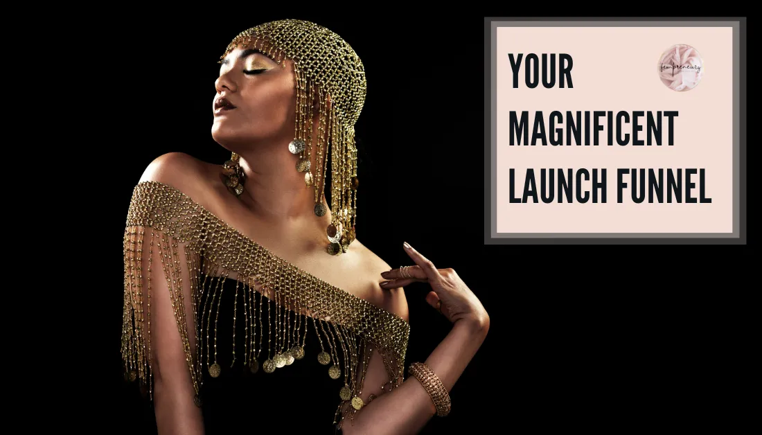 Woman entrepreneur confidently planning an aligned online business launch funnel with clarity and purpose