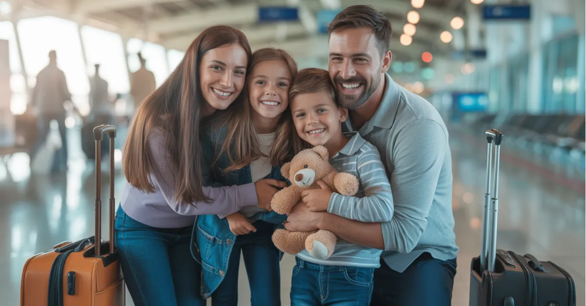 Family Embracing In Airport | Bring Them Home Plan