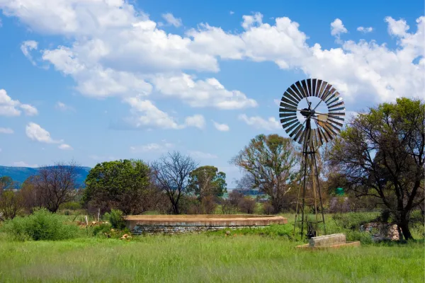 Windmill and Dam