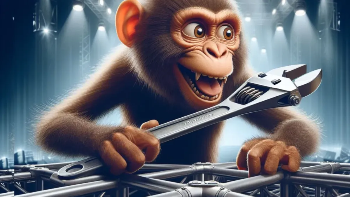 monkey with a wrench
