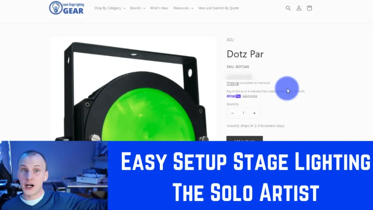 Easy Setup Stage Lighting – The Solo Artist