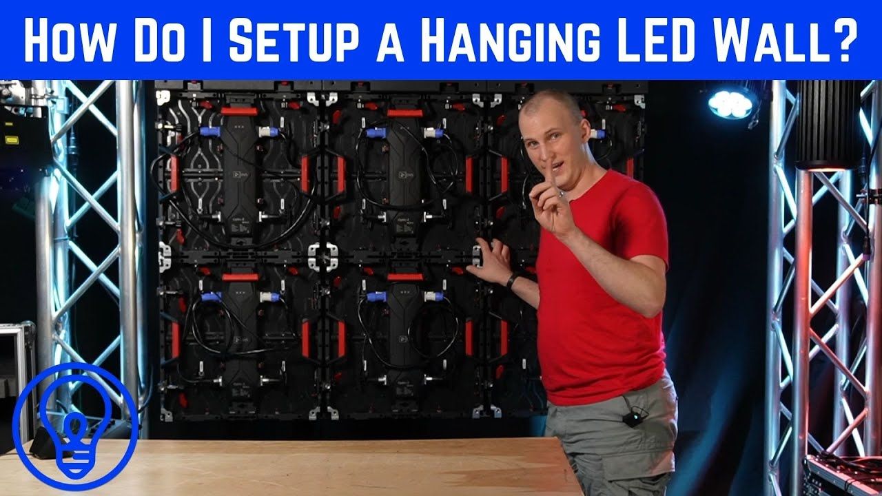 David demonstrates hanging an led wall panel