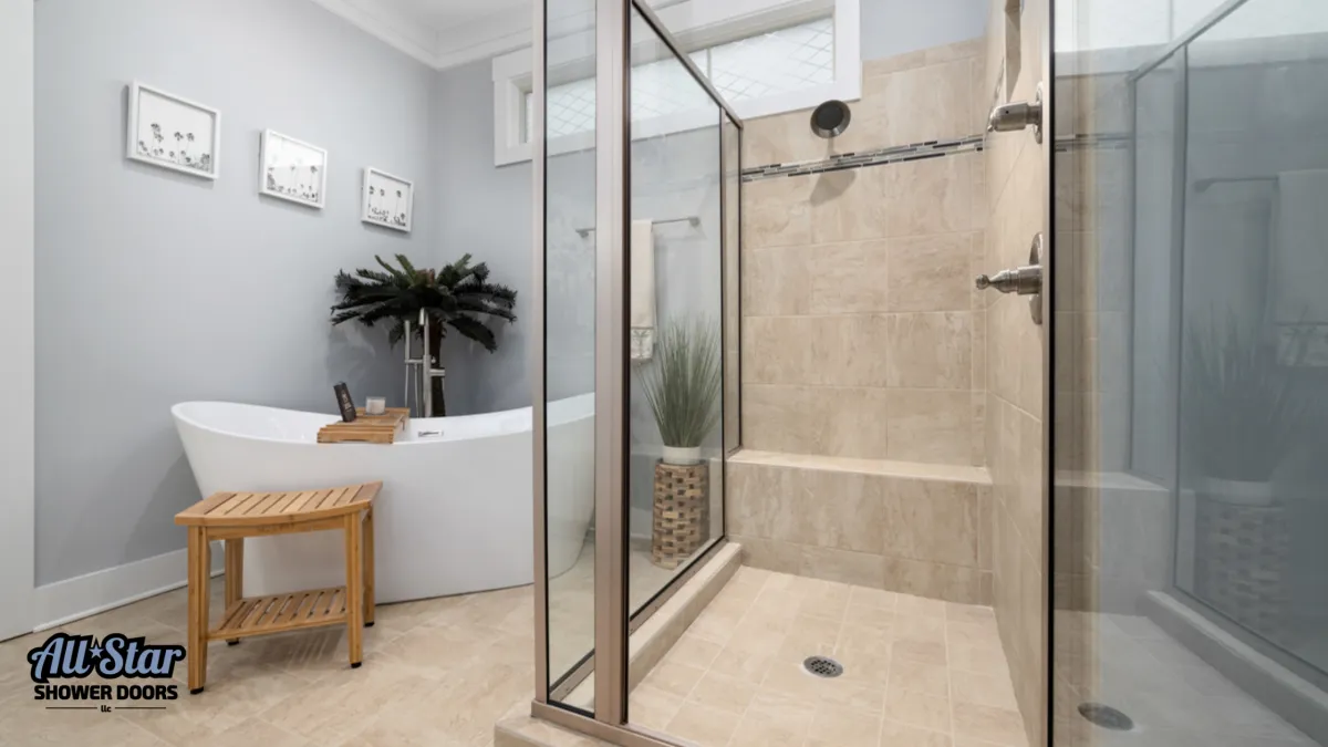 Glass shower door
