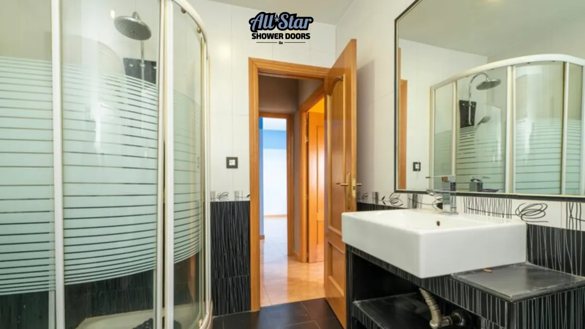 swinging shower door
