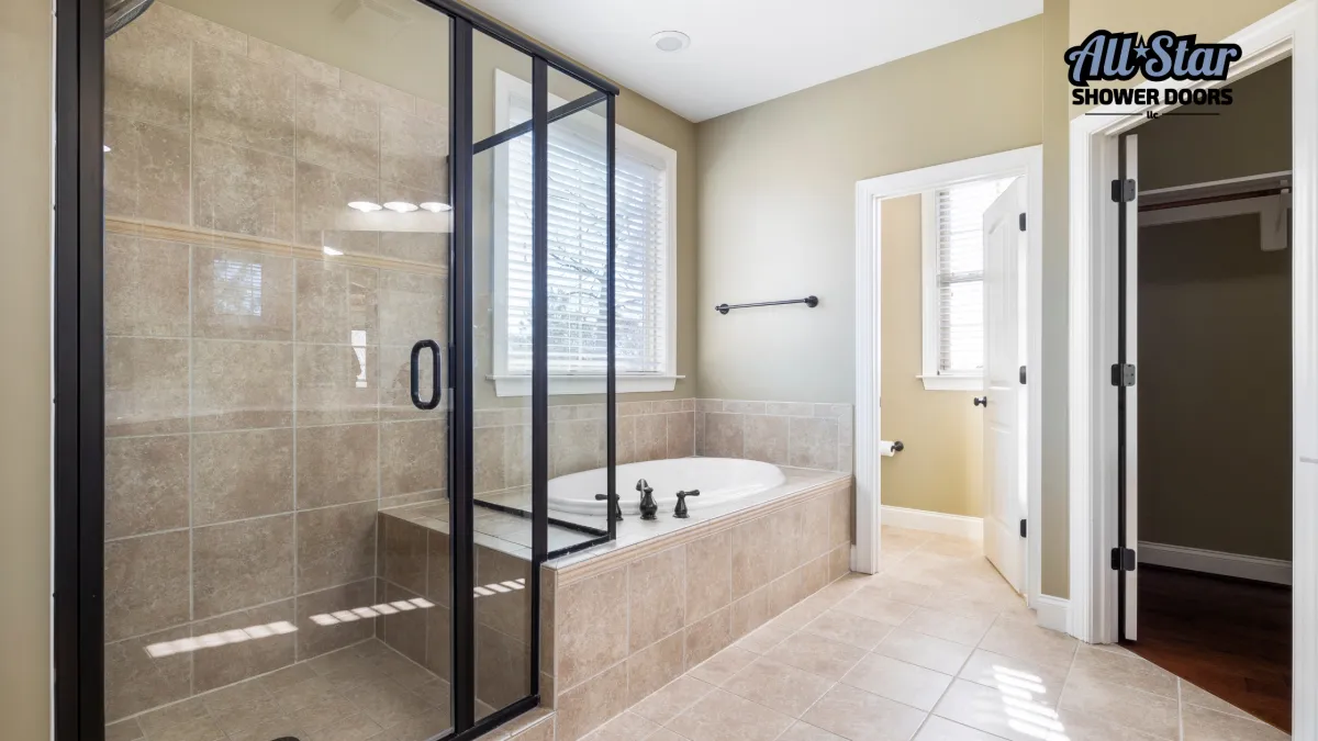 framed shower door