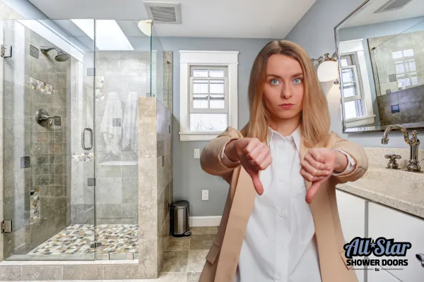 downsides of frameless shower doors