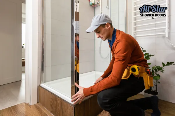 semi-frameless shower door