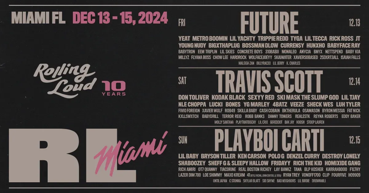 Experience the Ultimate Hip-Hop Celebration at Rolling Loud Miami 2024