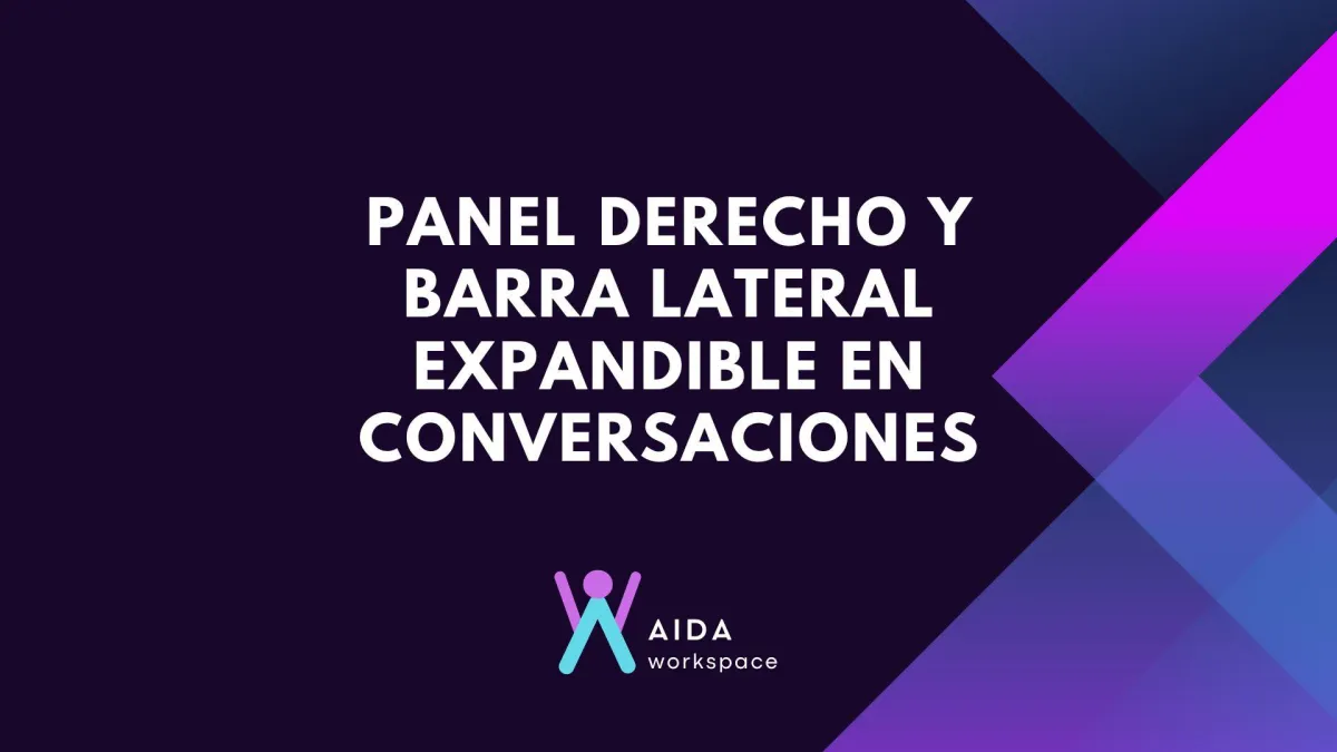 Panel derecho y barra lateral expandible en conversaciones