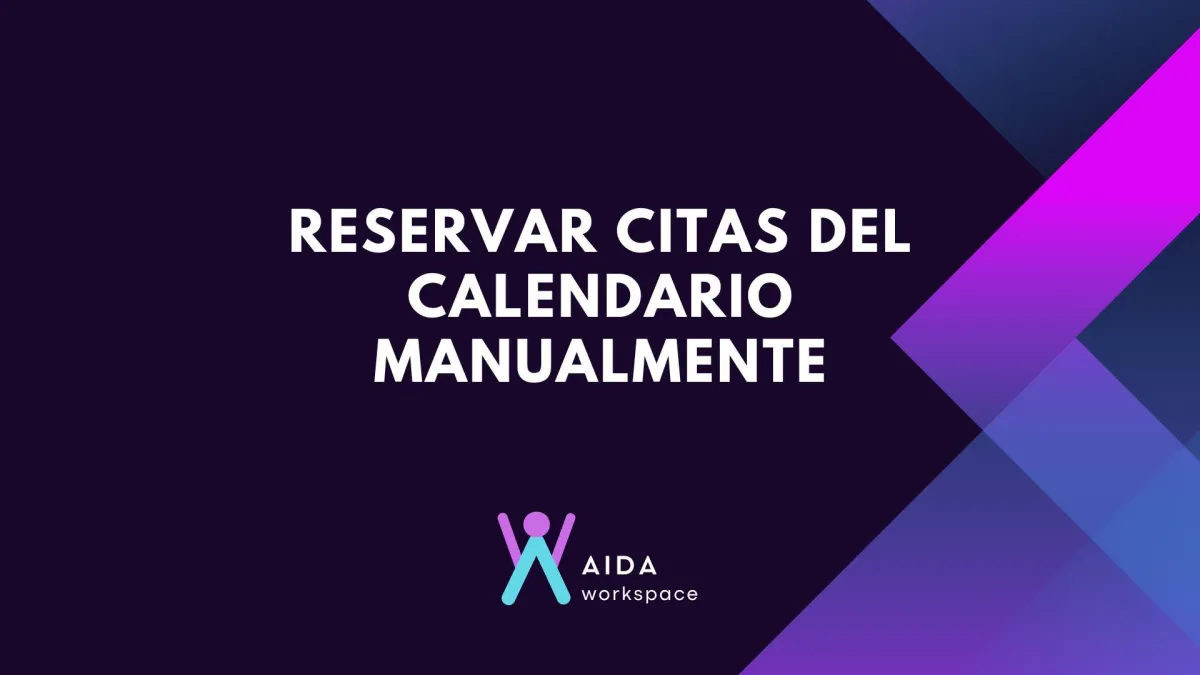 Reservar citas del calendario manualmente