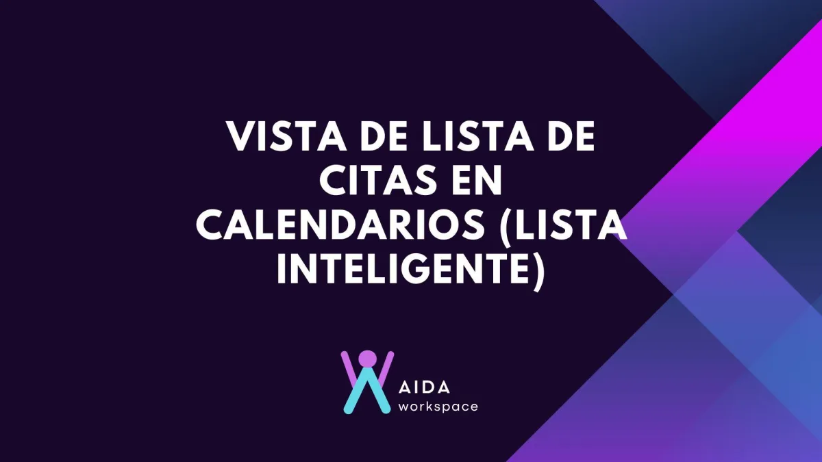 Vista de lista de citas en calendarios (lista inteligente)