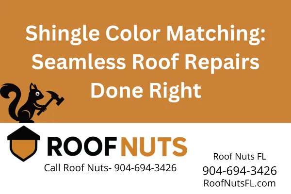 Need to match existing shingles after a roof repair? Roof Nuts FL offers expert shingle color matching for seamless, professional results. Call 904-694-3426 for a free estimate.
