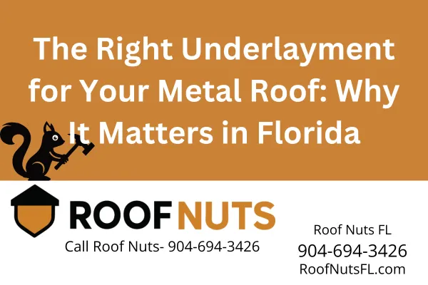 Discover the best underlayment for metal roofs in Florida homes and businesses. Learn how Roof Nuts FL ensures top protection for residential and commercial roof repairs and replacements.