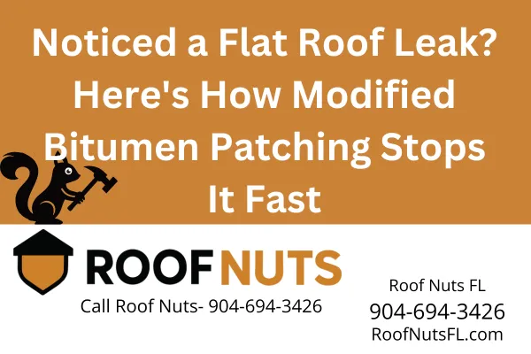 Roof Nuts FL provides expert leak patching for modified bitumen roofing systems across Florida. Stop water intrusion fast and protect your building with professional repairs.