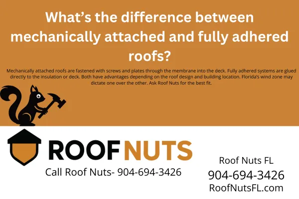 What’s the difference between mechanically attached and fully adhered roofs?
