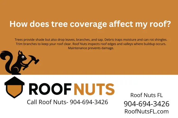 How does tree coverage affect my roof?
