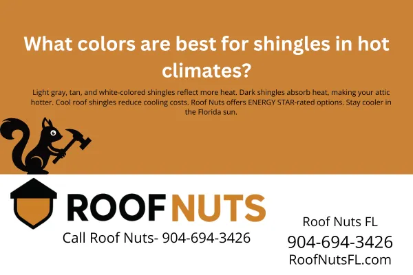 Discover the top shingle colors for hot climates like Florida. Learn how choosing light-colored or ENERGY STAR shingles can reduce attic heat and lower cooling costs.