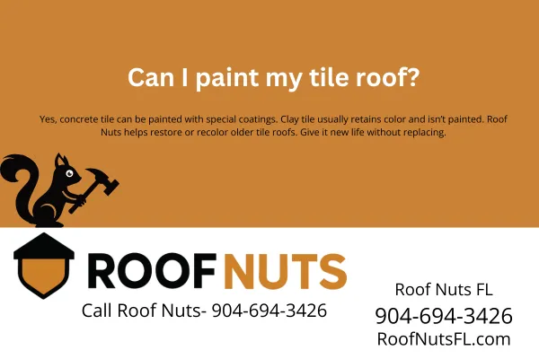 Can I paint my tile roof?
