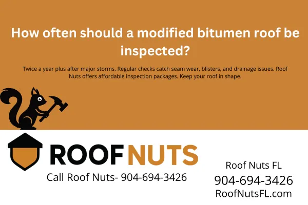 How often should a modified bitumen roof be inspected?