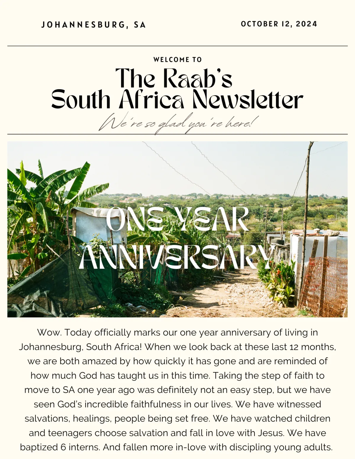 1 YEAR in South Africa!!