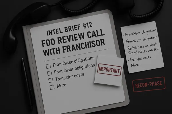 FDD Review Call with the Franchisor: Lock in the Details (Step 12 of 18)