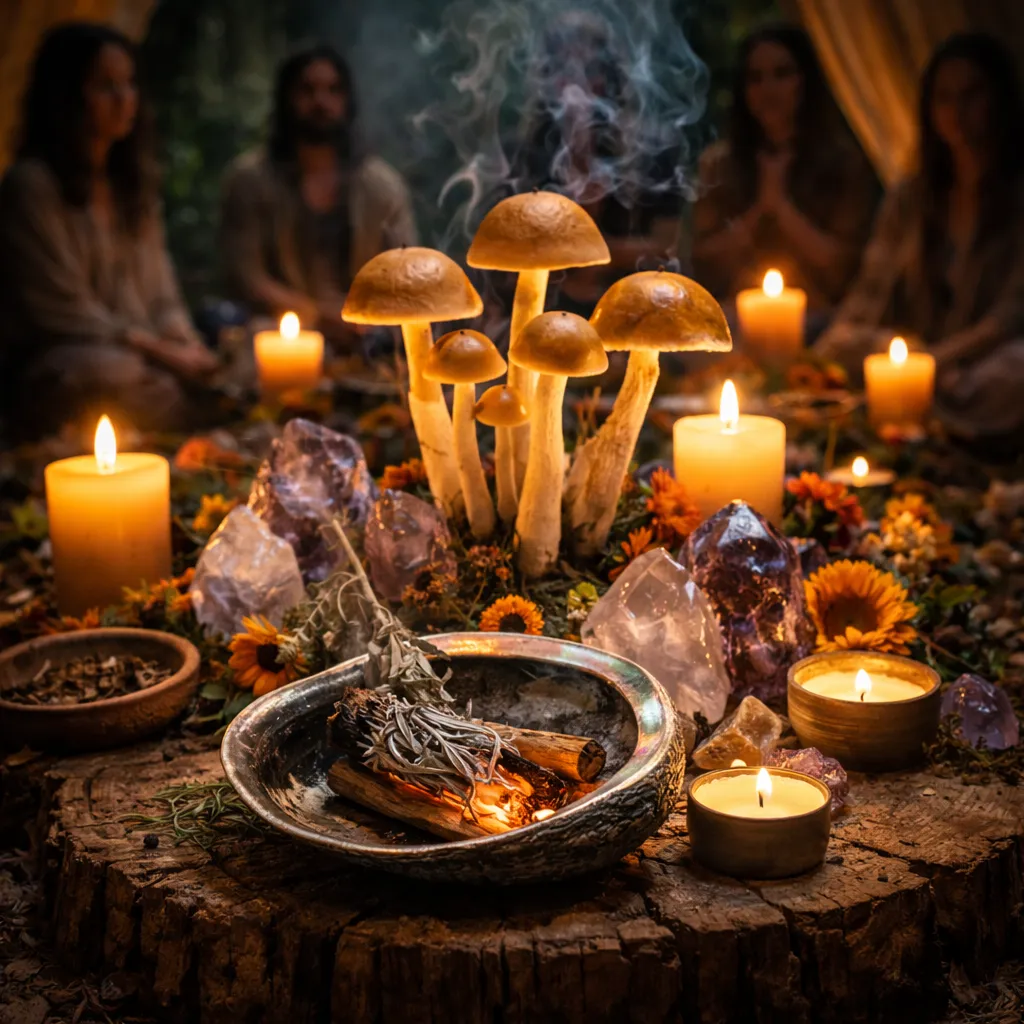 Los Ninos Santos Church mushroom ceremony near Phoenis