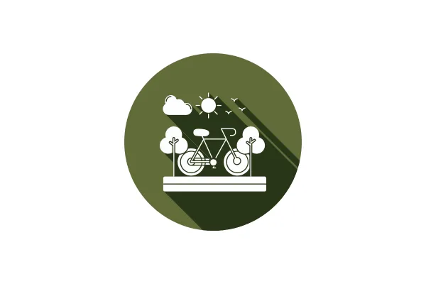 Scenic biking trail and residential neighborhoods in Henderson, Nevada highlighting bike-friendly communities and outdoor living