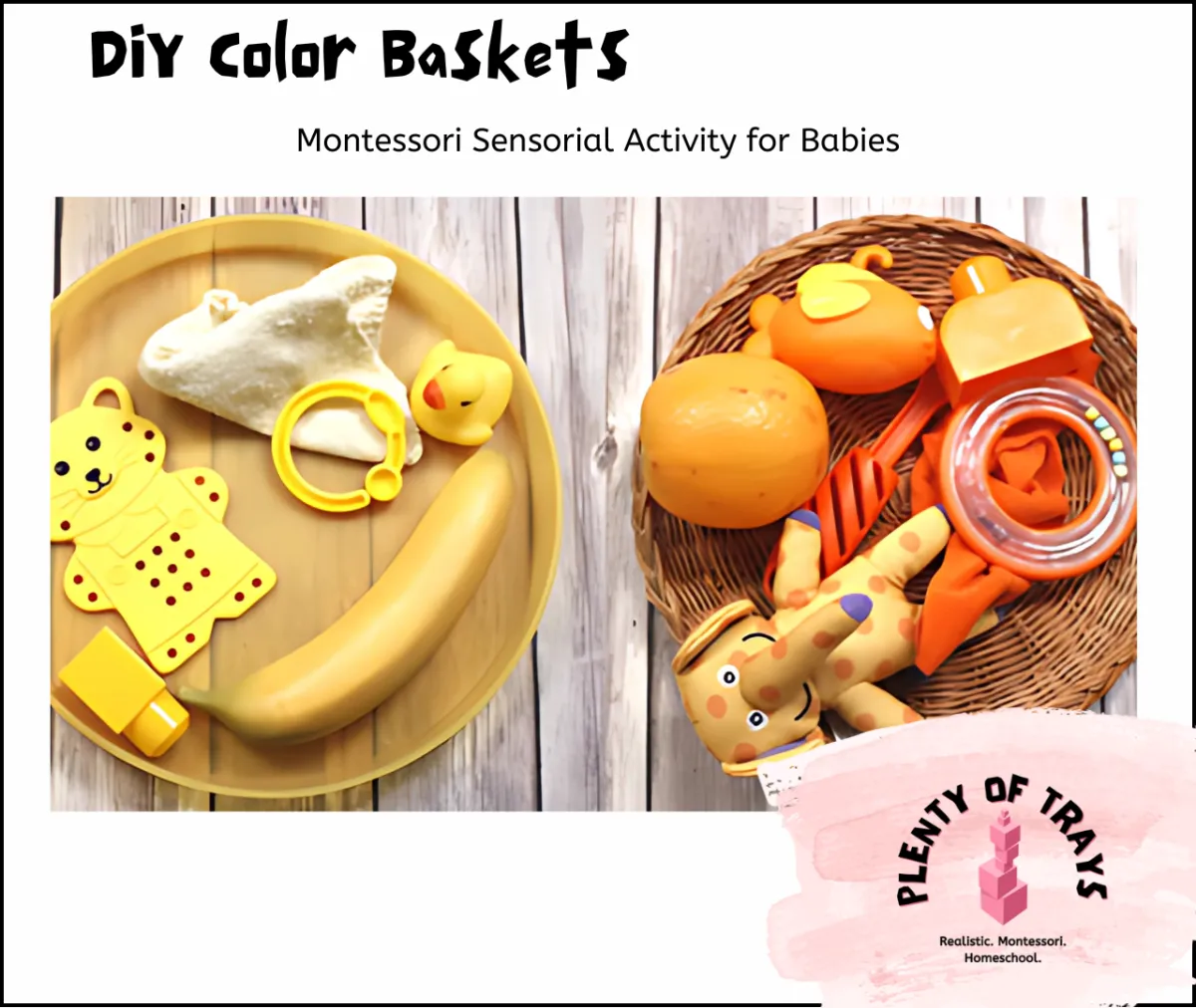 DIY Montessori color baskets for babies