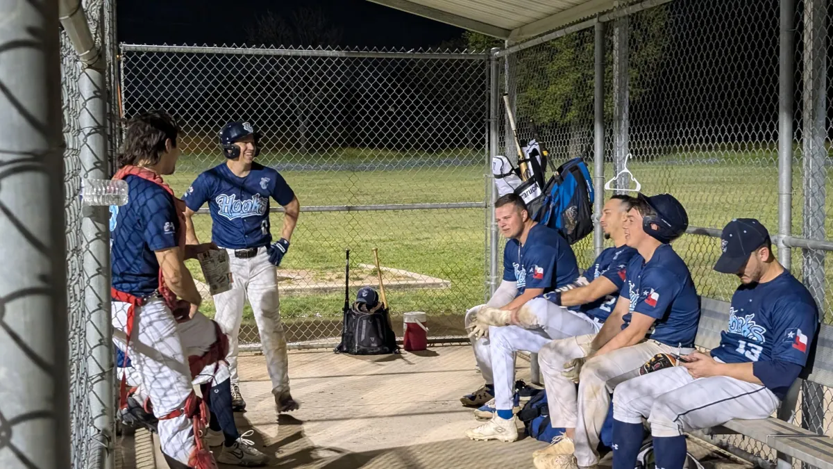 A view of the dugout