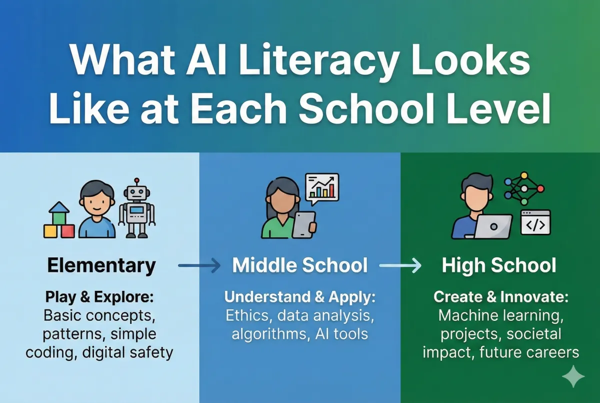 What AI Literacy Looks Like at Each School Level