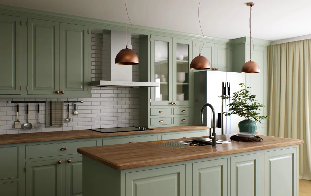 Stylish Green Kitchen Cabinets for Modern Florida Homes