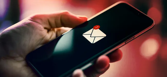 image of someone receiving a notification