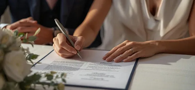 A Picture of someone signing a contract