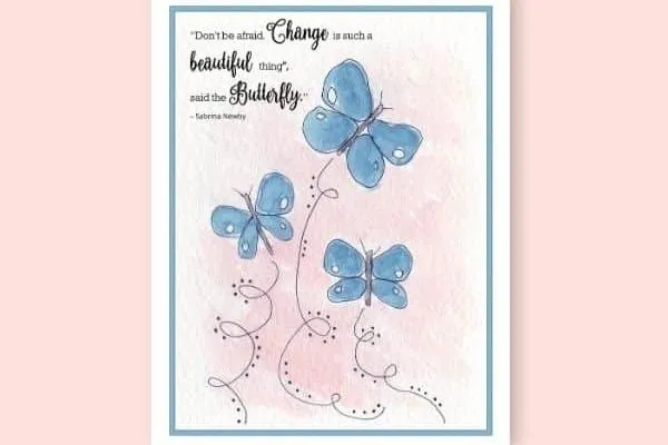 Free Printable Butterfly Quote Wall Art
