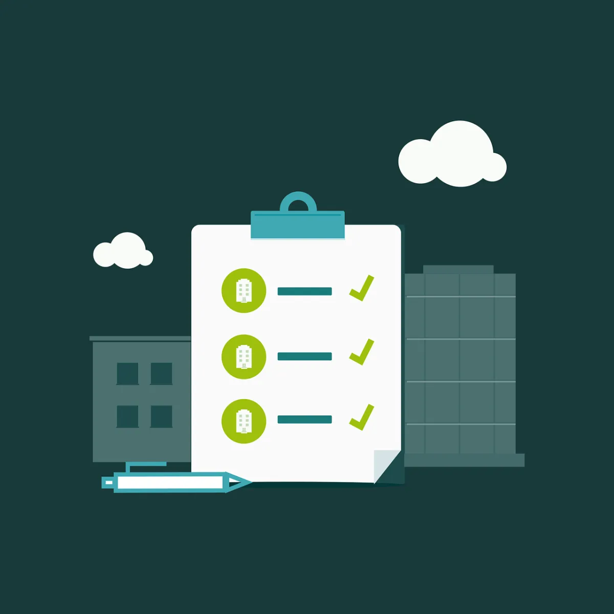 A graphic of a checklist