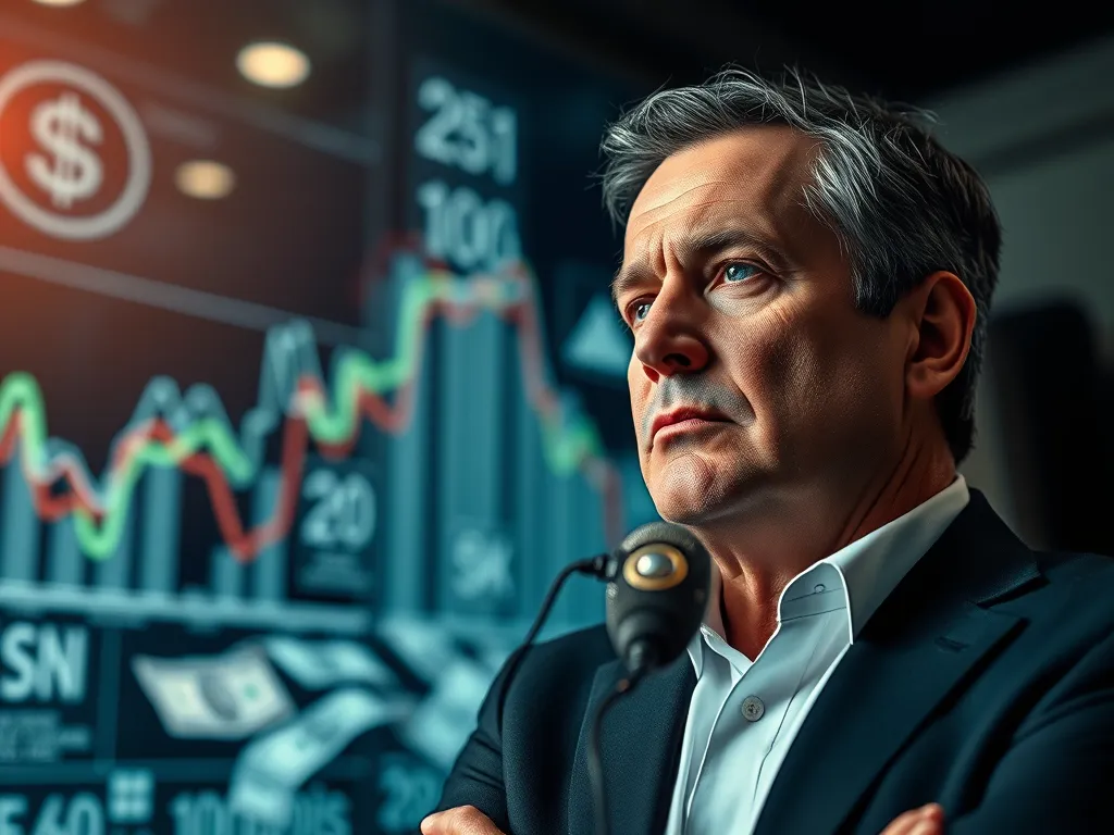 Serious CFO analyzing financial charts and capital strategy trends, symbolizing modern funding challenges in 2025.