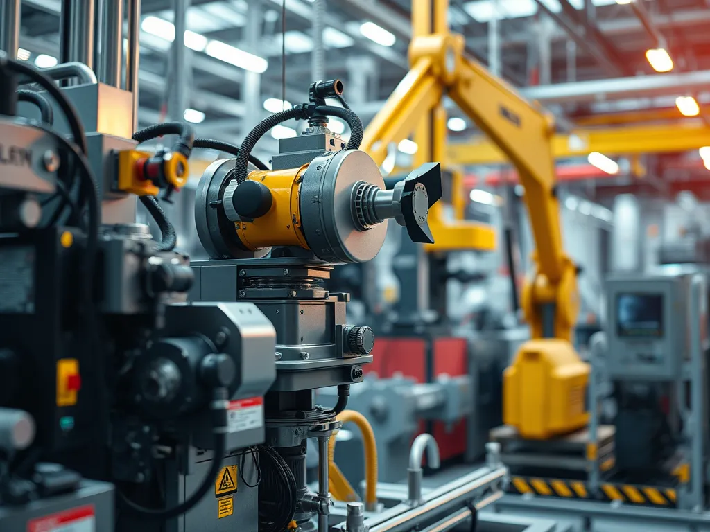 Close-up of advanced manufacturing equipment, symbolizing collateral analysis in business financing and asset-based lending.