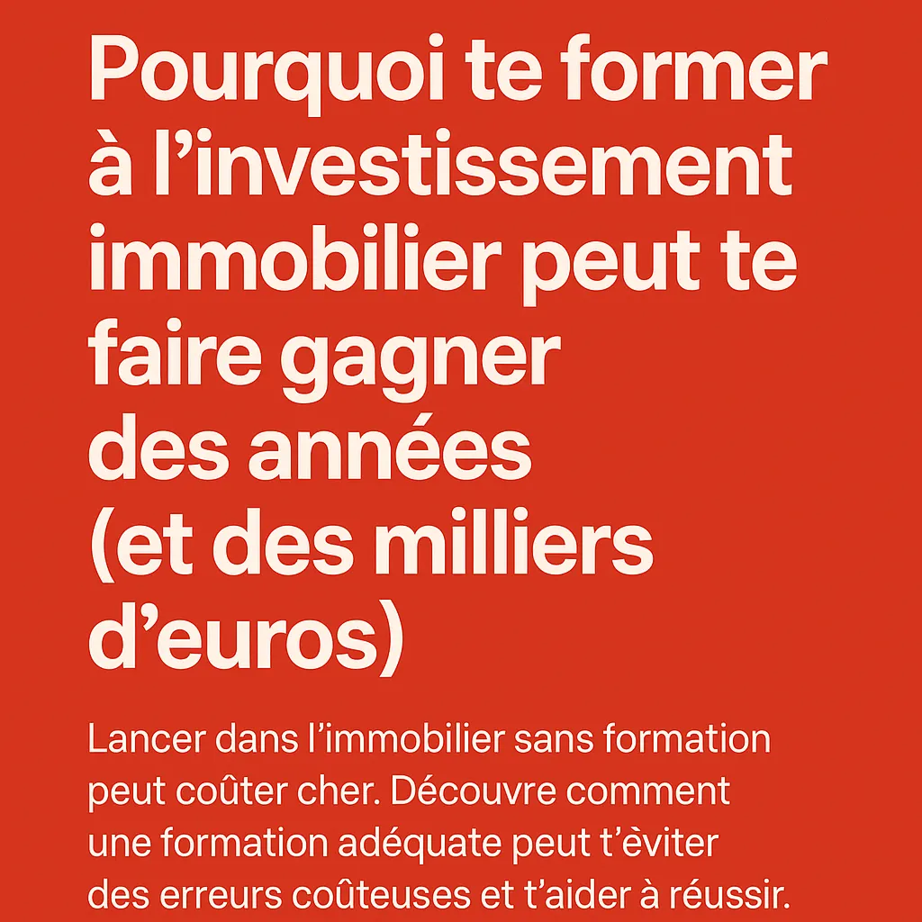 pourquoi te former