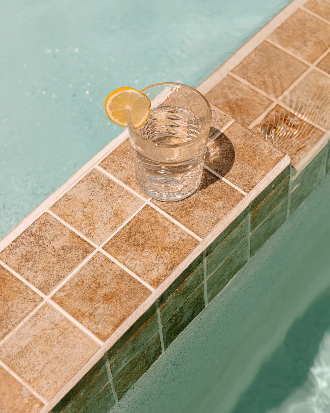 lemon water by pool