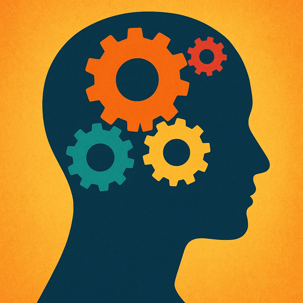 head with gears inside