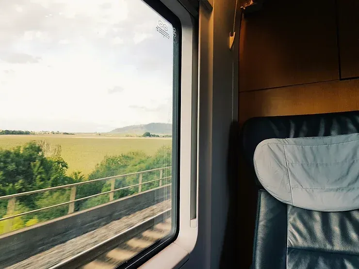 window of train