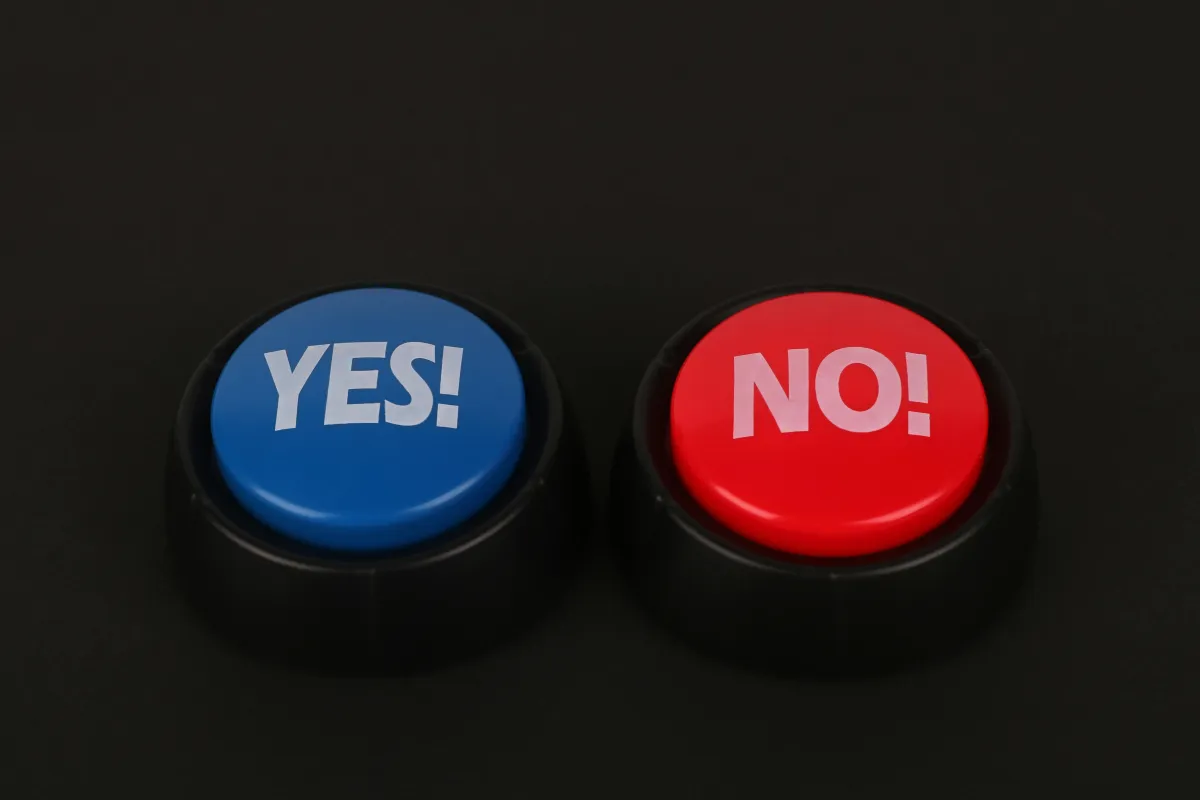 Buttons: Yes or No