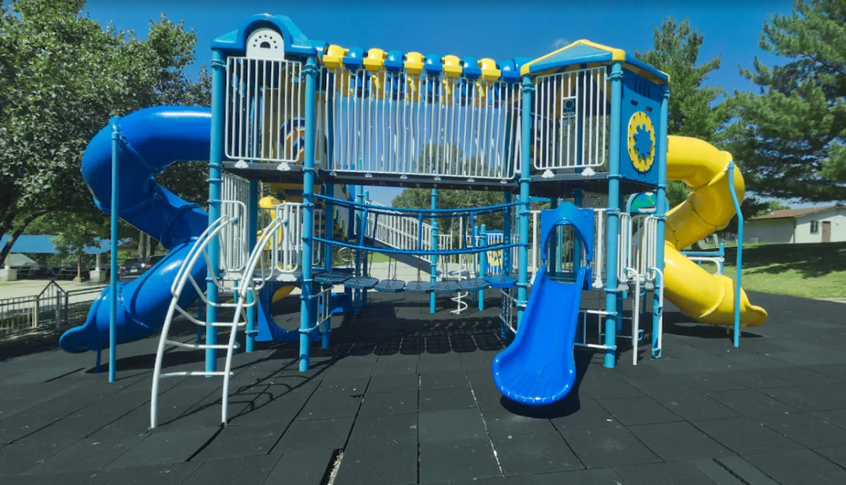 Families enjoying a sunny day at a park in Warrenton, Missouri