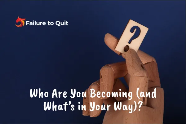 A visual representation of uncertainty and self-inquiry, capturing the journey of personal growth and the unseen barriers to becoming one’s true self.